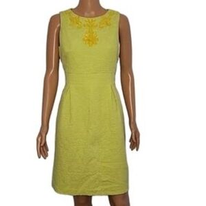VINTAGE JESSICA HOWARD SLEEVELESS JEWELED DRESS SPRING GREEN